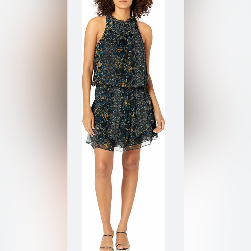 NWT Ramy brook Camilla silk mini dress size L